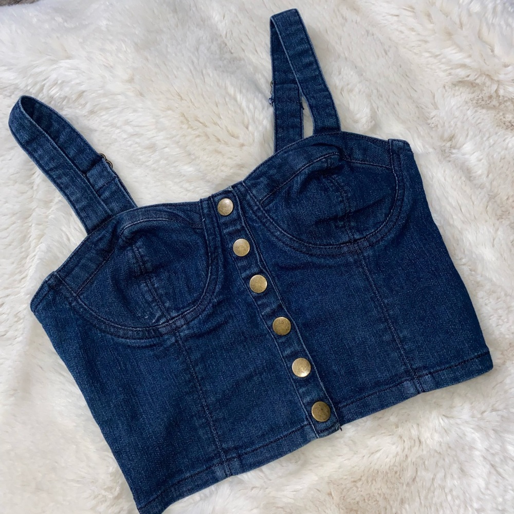 Jean crop top * Forever 21 *